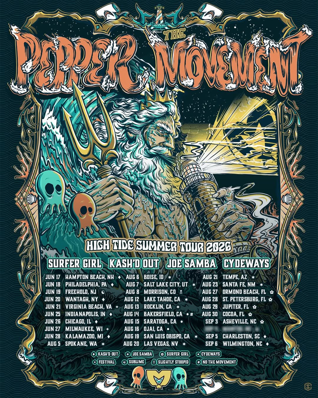 Pepper High Tide Tour Poster 2026